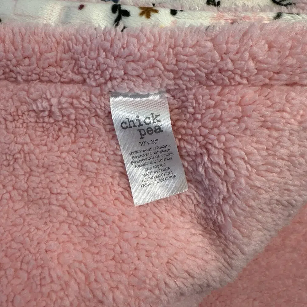 Chick Pea Baby Security Blanket Pink Floral Leaf Flowers Blue Unicorns Lovey